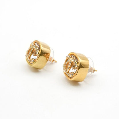 Chanel Earrings Earring Gold Coco Mark Square