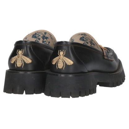 Gucci 577236 Horsebit Bee Embroidery Leather Loafer Women's 38