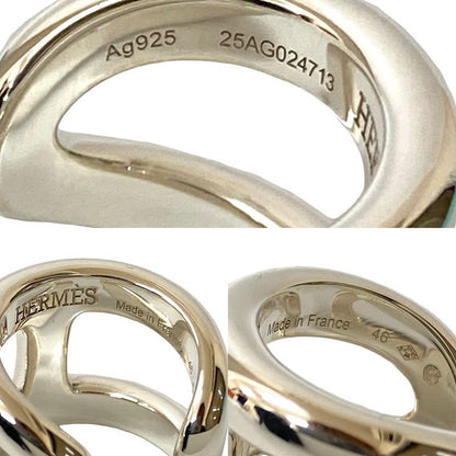 Hermes Osmose GM Silver 925 Ring No 7 Accessories Small
