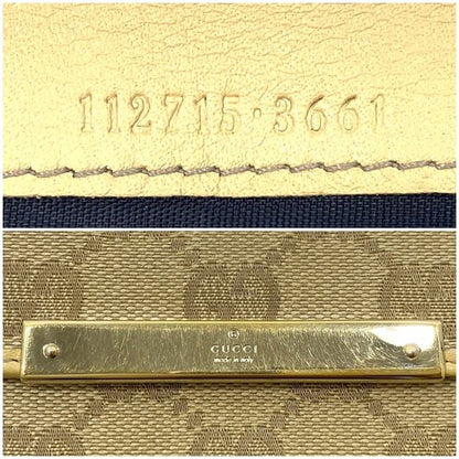 Gucci Bifold Long Wallet Beige GG Canvas 112715 Wallet