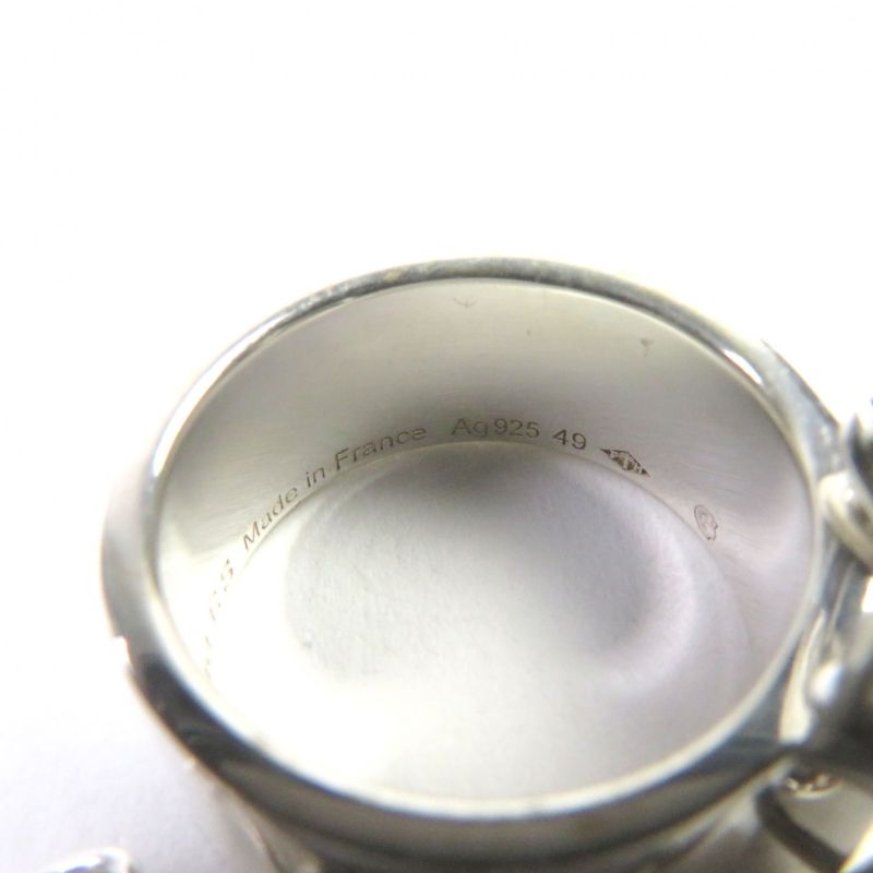 Hermes Alfa Kelly Ag925 Clochette Cadenas Double Ring - Ring Accessory Silver