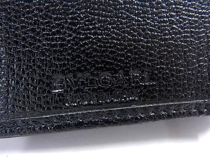 Bvlgari Doppio Tondo Leather Bifold Long Wallet Billfold Women