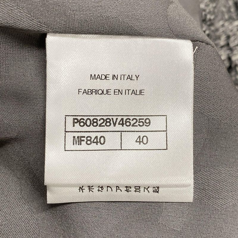 Chanel Jacket Size 40 M Women - P60828 Gray X Black X White Long Sleeve / Tweed