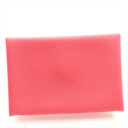 Hermes Calva Coin Case Card Pink Leather