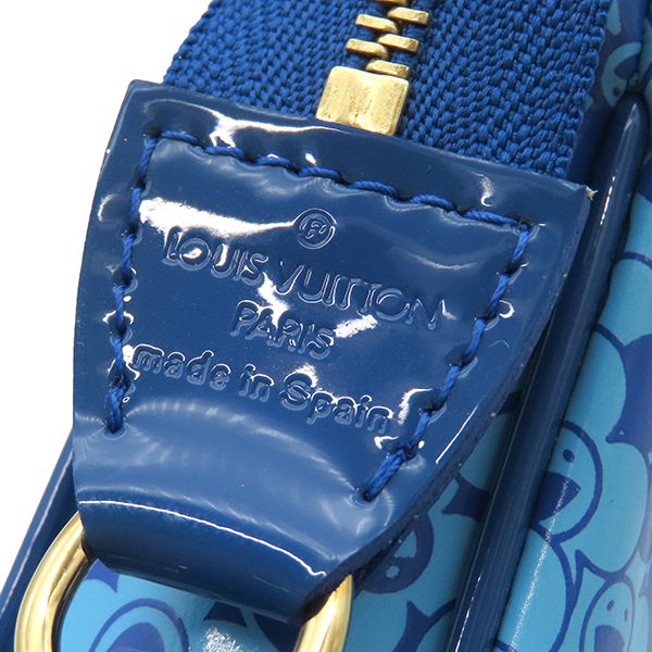 Louis Vuitton Accessory Pouch Pochette Cosmic PVC Blue Gold Hardware Takashi