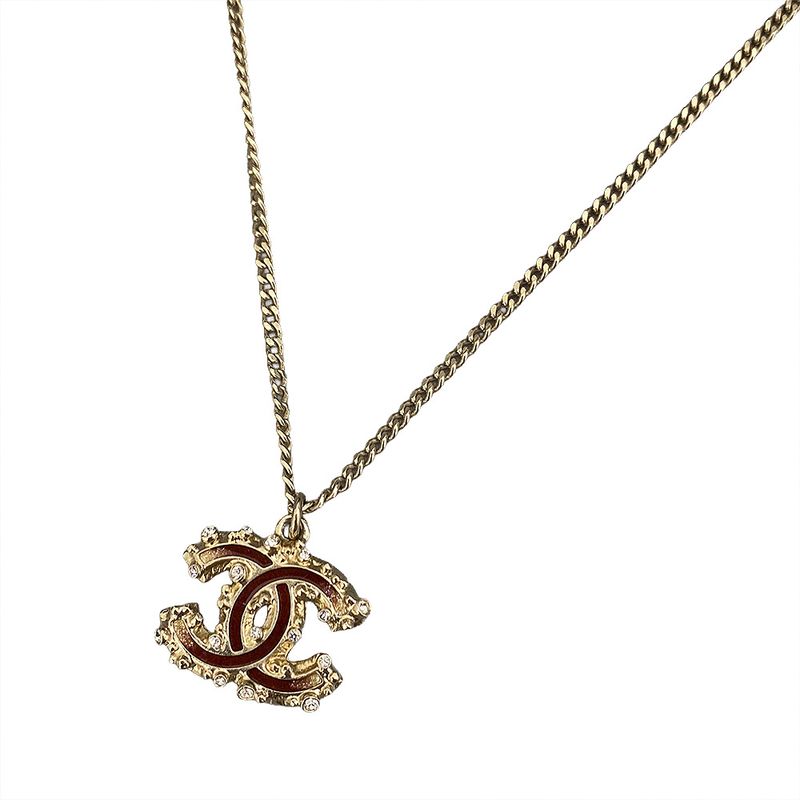 Chanel Rhinestone Coco Mark Necklace