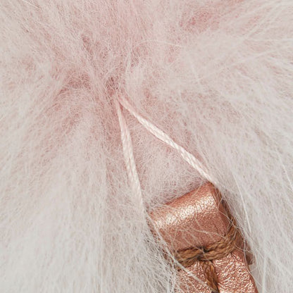 Fendi Pom Charm Bag Charm Key Holder Light Pink Fur Leather Women's Fendi