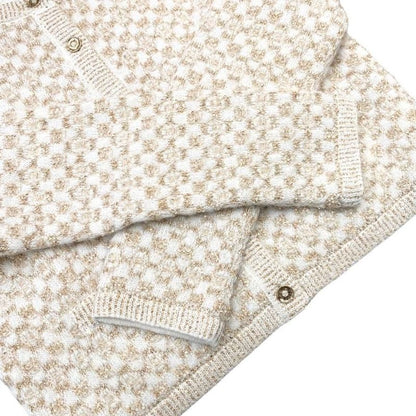 Chanel Knit Cardigan P75778k 10873 Nr135 23b White Gold 40 Size Chanel