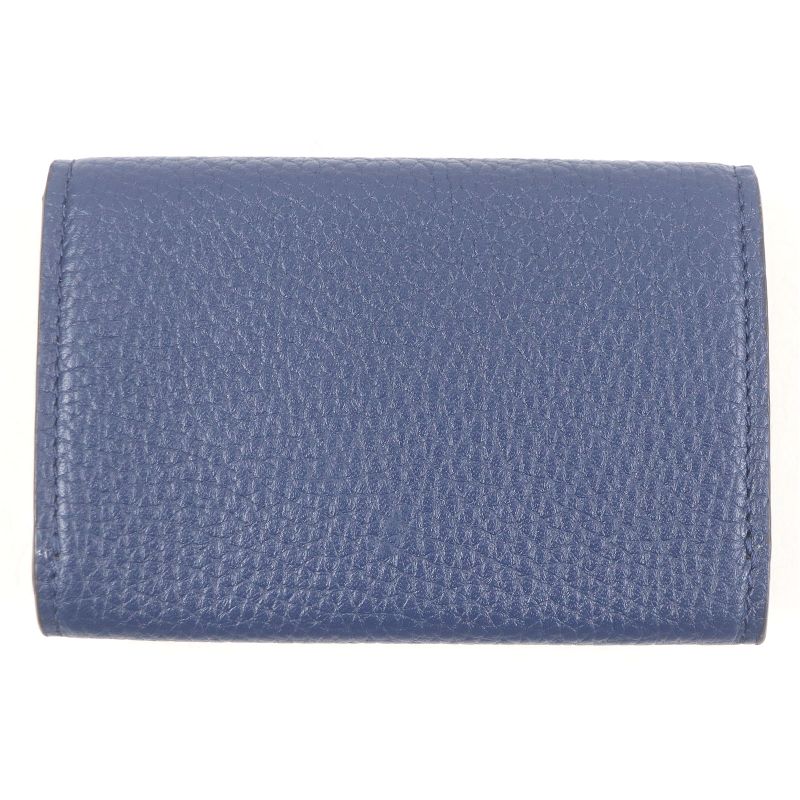 Gucci 771152 Logo Silver Hardware Bifold Leather Card Case Business Card Holder