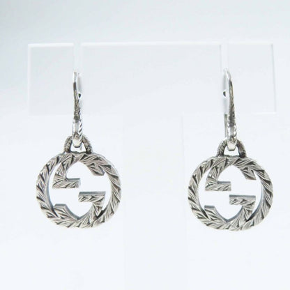 Gucci Interlocking G Arabesque Binaural Earrings Accessory Sv925 Silver With
