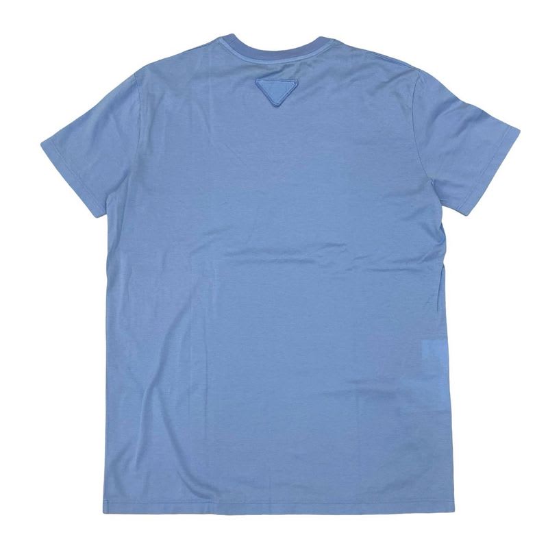 Prada Triangle Logo Motif None Cotton Short Sleeve T-Shirt Top Apparel