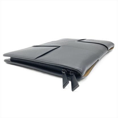 Bottega Veneta Maxi Intrecciato Arco Document Case Briefcase Calf Black Men's