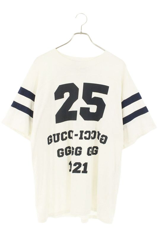 Gucci 655459 Xjdoy Number Rings Logo T-shirt Men's S