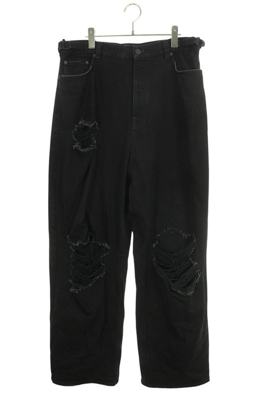 Balenciaga 697833 Tbp47 Destroy Baggy Denim Pants Men's M