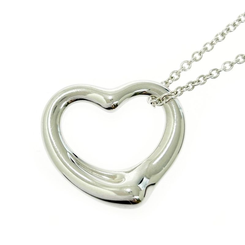 Tiffany & Co Tiffany & Co Silver Elsa Peretti Open Heart Necklace 7.0g 925