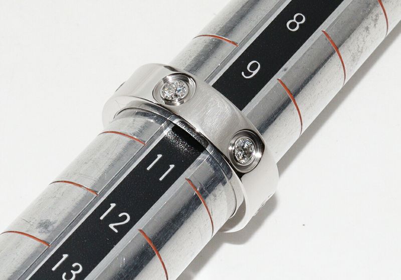 Cartier Ring 18K White Gold Diamond 6p(045ct) Love Ring Full Diamond B40260