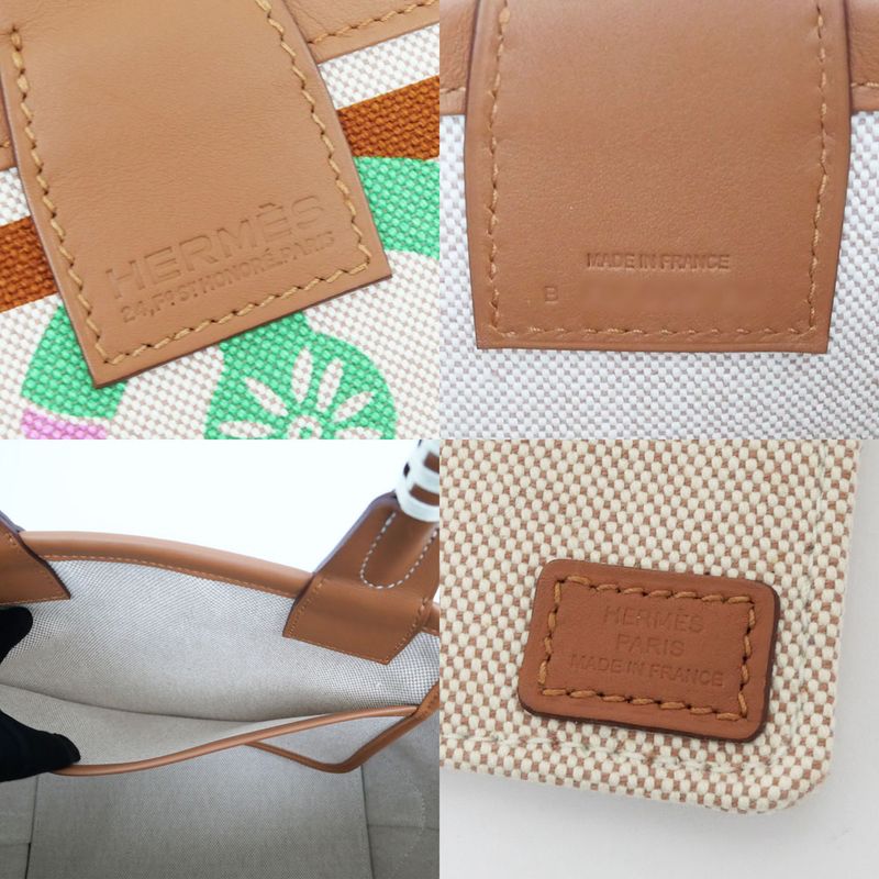 Hermes Steeple 25 CLIC CLAC Panoplie Equestre B Toile Military Swift