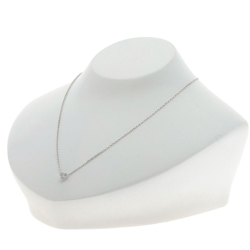 Cartier Mini Heart Of Cartier Diamond Necklace 18K White Gold Ladies