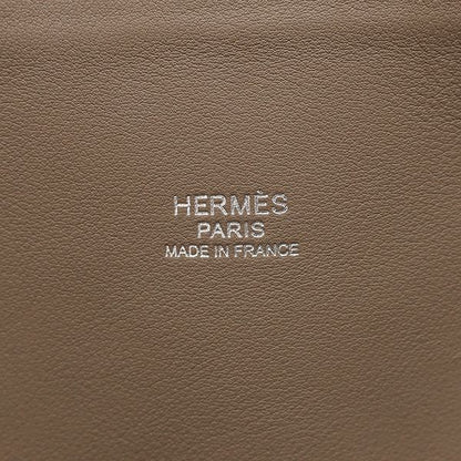 Hermes 2-Way Bag Bolide 31 Taurillon Clemence Etoupe Silver Hardware Glazed