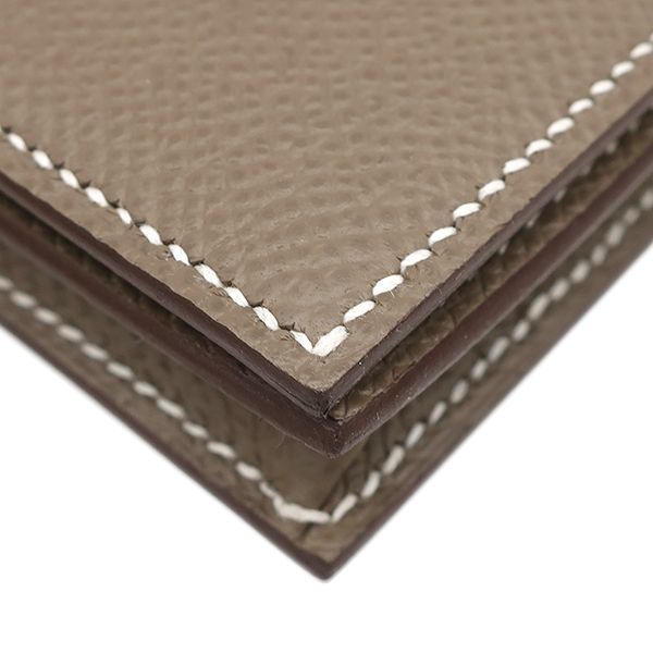 Hermes Long Wallet Bearn Souffle Vaux Epson Etoupe Gold Hardware Unused Glazed