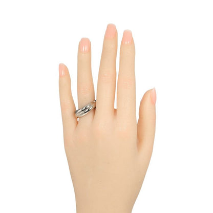 Cartier Trinity 3.4mm (0.13in) Band 18kwhite Gold X Ceramic #22 Men's 7.8g Ring