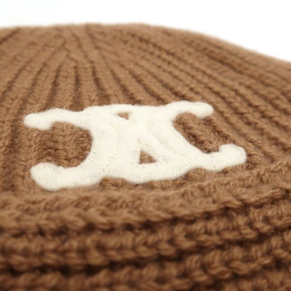 Celine Triomphe Crochet Bucket Hat 2a80t384d Camel Beige Cashmere Celine