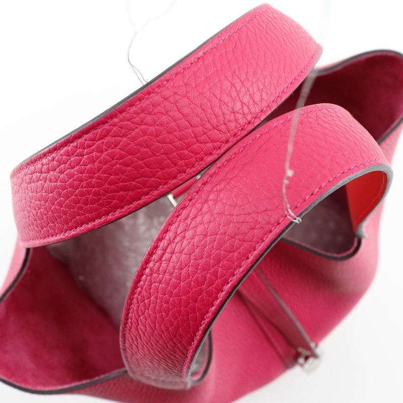 Hermes Picotin Lock MM Togo Rose Extreme Pink A Ladies Handbag