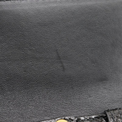 Balenciaga Mini Shoulder 2WAY Clutch Shape Push Leather Black Ladies Shoulder