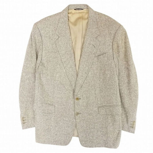Celine French Tweed Tailored Jacket 2b Bleather Old Vintage Jacket Size 52 XL