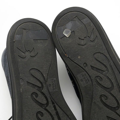 Gucci High Cut Sneakers 426186 Size 37 GG Canvas Black