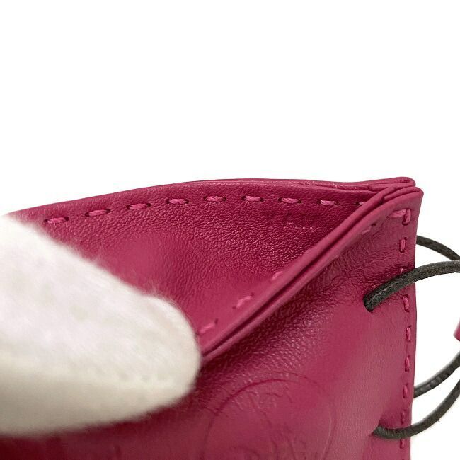 Hermes Charm Sac Orange Pink Rose Mexico Excellent Condition Leather