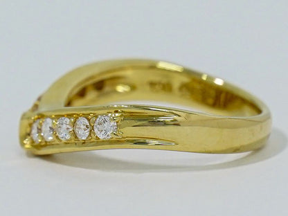 Authentic Celine Diamond 0.30ct 750 YG Ring Size 11 Yellow Gold Accessories