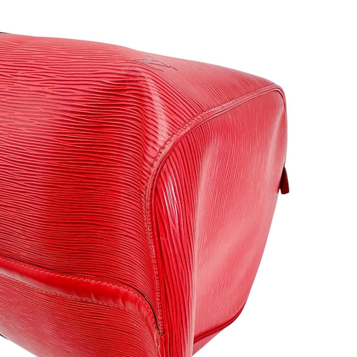 Louis Vuitton Epi Travel Bag Keepall 55 Boston Red