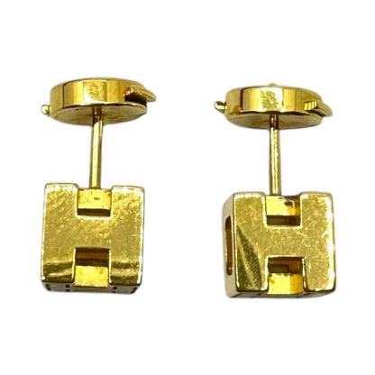 Hermes H Cube Caged Ash Earrings H Cube Caged Ash Earrings Binaural Gold with