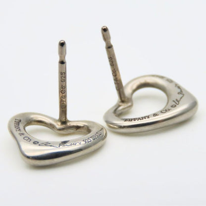 Tiffany & Co Earrings Open Heart 925 Silver Approx 2.1g Silver Elsa Peretti