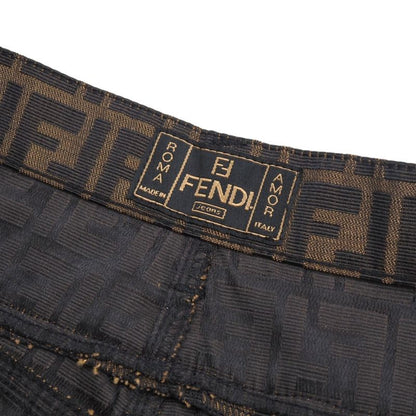 Fendi Vintage Pants Size 41(i) 27inch Double F Zucca Pattern Tapered Pants