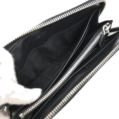Prada Long Wallet Round Zipper Black Nylon Leather 62kb035