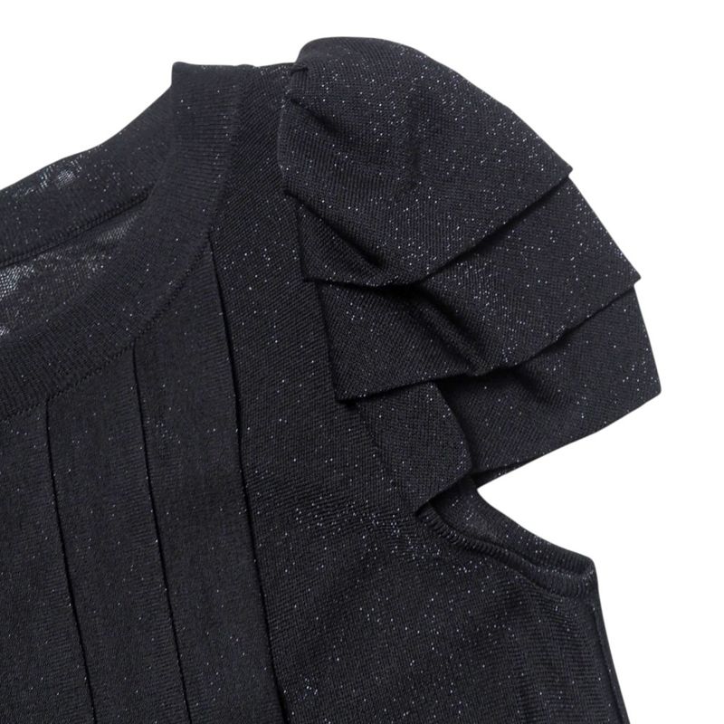Chanel Blouse Size 36 09P Puff Sleeves French Sleeves Short Sleeves Pleated