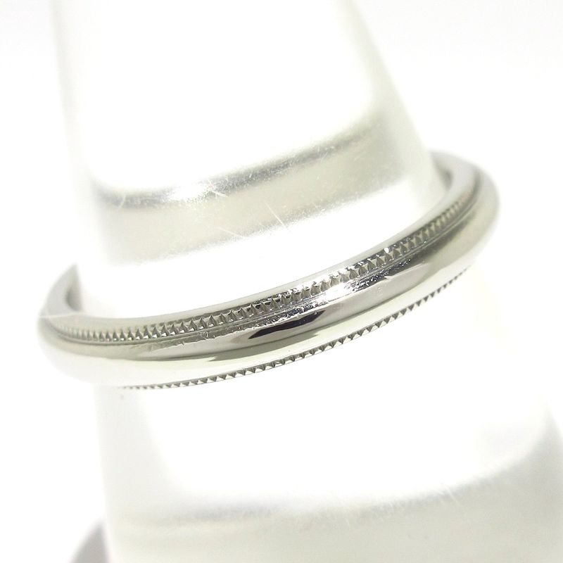 Tiffany & Co Ring Identical Milgrain Band Ring Pt950