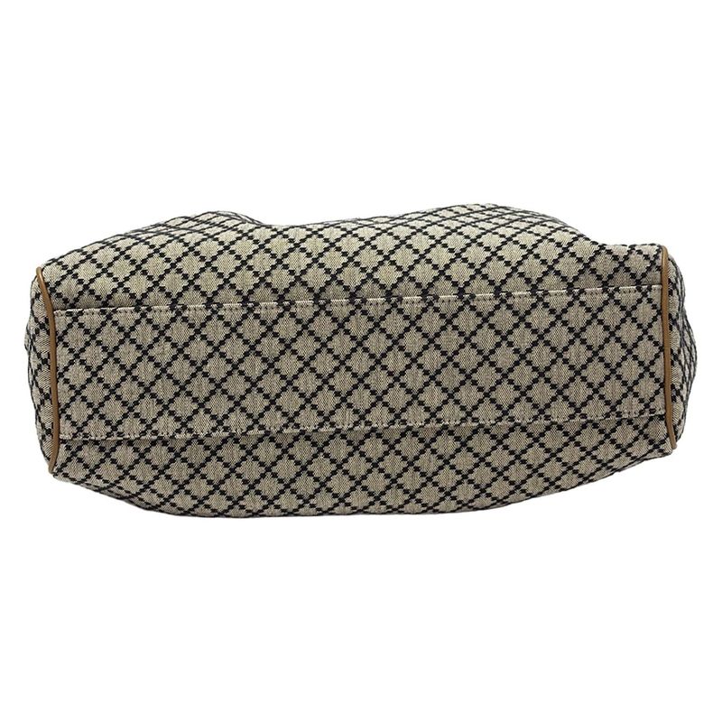 Gucci Tote Bag Sookiediamante 211944 Beige And Black And Brown Leather