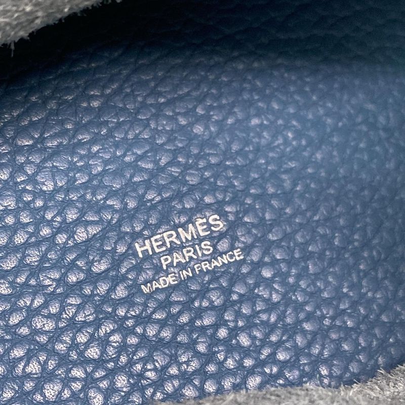Hermes Handbag Picotin Lock PM Blue Jean Silver Hardware