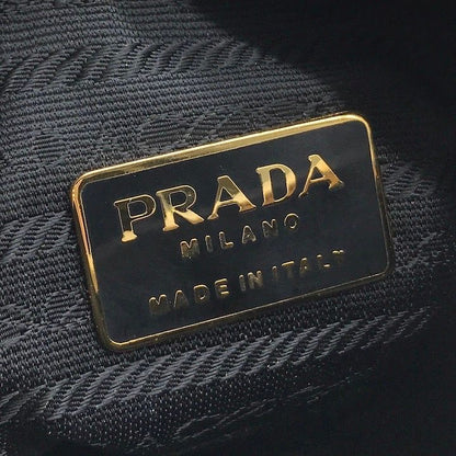 Prada Leather Mini Chain Shoulder Bag Silver Gold