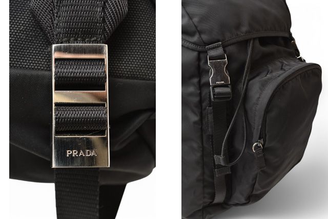 Prada Backpack Sac Backpack Men Women Prada Day Bag Nylon Black V135