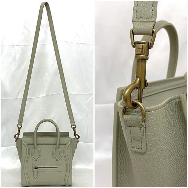 Celine 2 way Shoulder Bag Luggage Nano Shopper