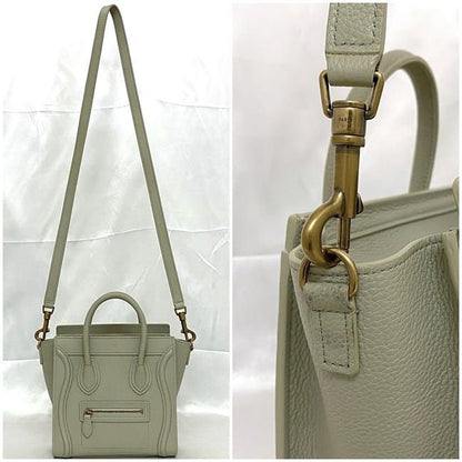 Celine 2 way Shoulder Bag Luggage Nano Shopper