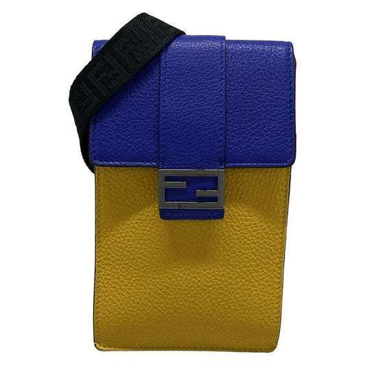 Fendi Shoulder Bag - 7as120 Yellow X Blue X Red Phone Pochette Leather