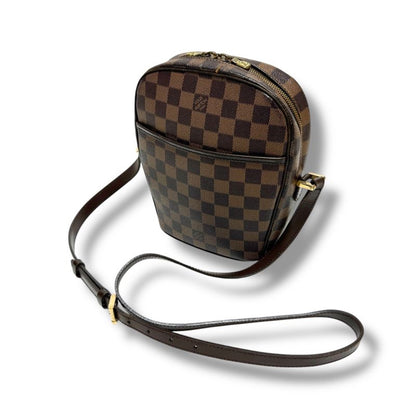 Louis Vuitton Shoulder Bag Ipanema PM Damier Leather Brown Crossbody Bag