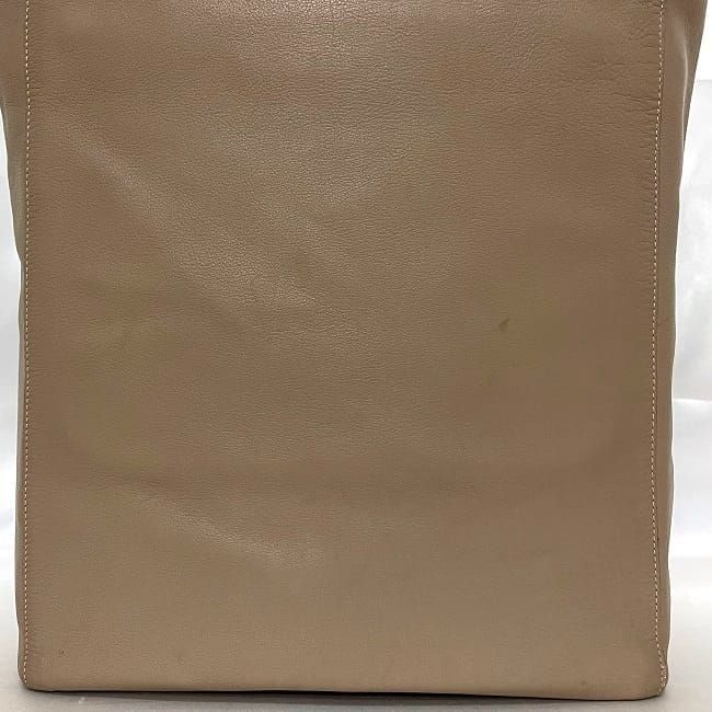 Loewe Tote Bag Ec22922 Beige Anagram Excellent Condition Leather