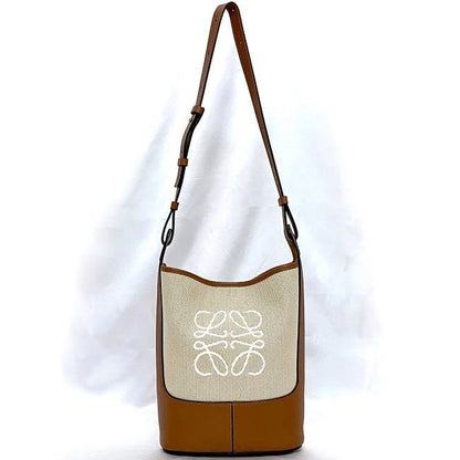 Loewe Shoulder Bag Brown Beige Anagram