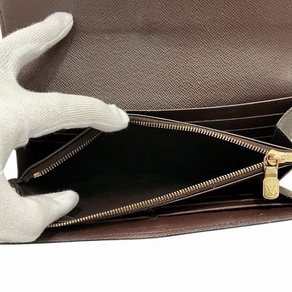 Louis Vuitton Damier Portefeuille Sarah N63209 Long Wallet Unisex